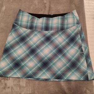 Chic Blue Plaid Mini Skirt